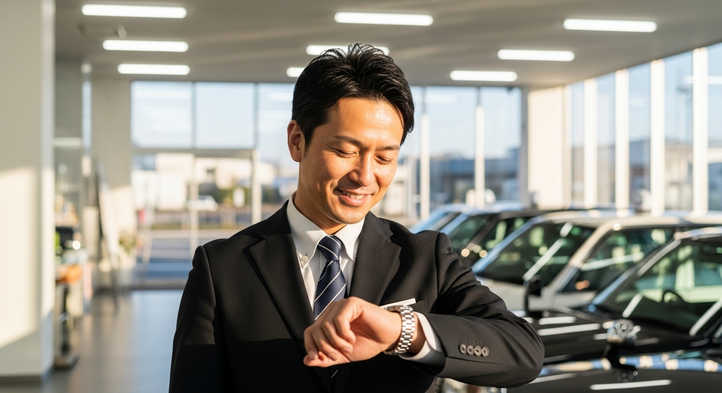 安定したスケジュールで働くA型勤務の日本人タクシードライバー